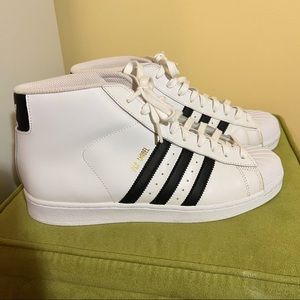 Men’s Adidas LaMarque ProModel leather hi-top tennis shoes - Sz 10 1/2 like new